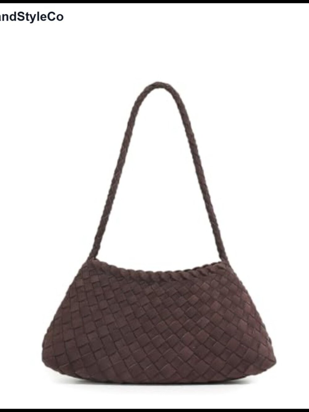 Woven Suede Shoulder Bag Handwoven Hobo Tote Crossbody Handbag